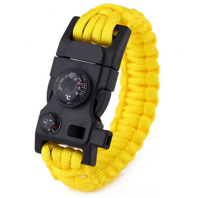 15 In 1 Paracord Survival Bracelet Multi-function Military Emergency Camping Rescue EDC Bracelets Escape Tactics Wrist Strap