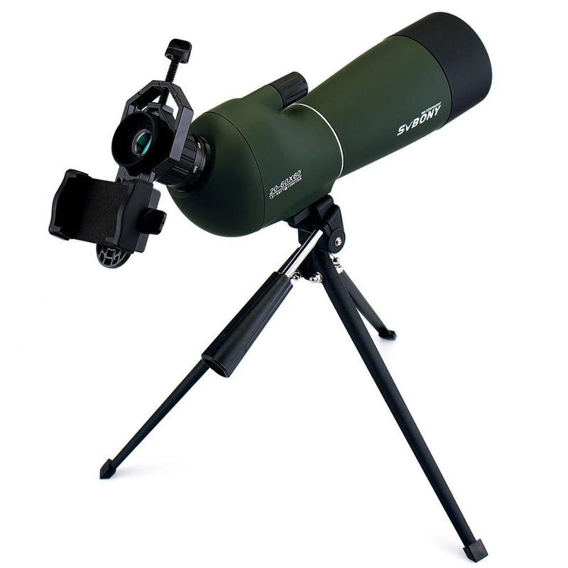 Svbony SV28 50/60/70mm Telescope Zoom Spotting Scope Waterproof Monocular w/ Universal Phone Adapter Mount for Hunting F9308