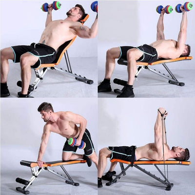 Folding Dumbbell Stool Adjustable Bench Exercise Bench Sit-ups Fitness