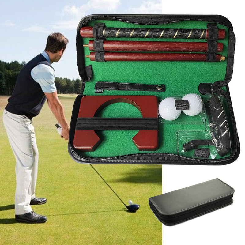 New Portable Golf Putter Putting Gift Set Kit with Putter 2pcs Balls Putting Cup for Indoor Outdoor Training Practice