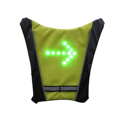 LED Wireless cycling vest 20L MTB bike bag Safety LED Turn Signal Light Vest Bicycle Reflective Warning Vests with remo