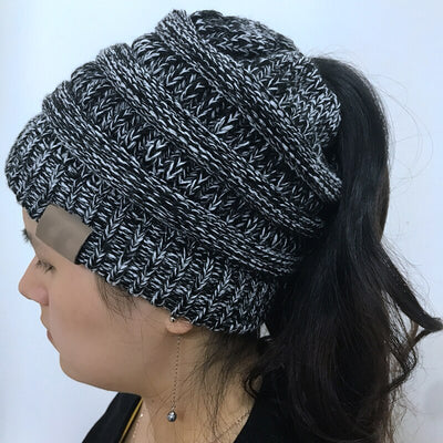 Warm ponytail beanie "Celine"