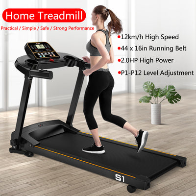 Electric Treadmill 2.0HP Folding Running Machine Exercise Motorized Power