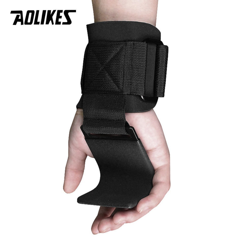 AOLIKES Weight Lifting-Hook Hand-Bar Wrist Straps Glove Weightlifting Strength Training Gym Fitness Hook Weight Lifting Gloves