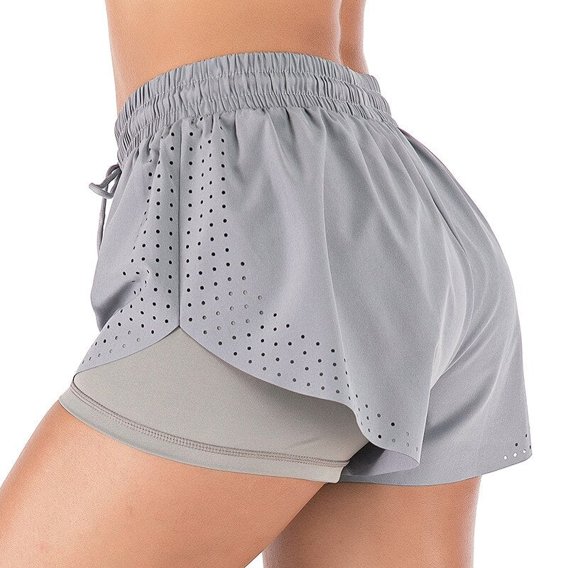 Double-layer Two piece  Running Training Shorts
