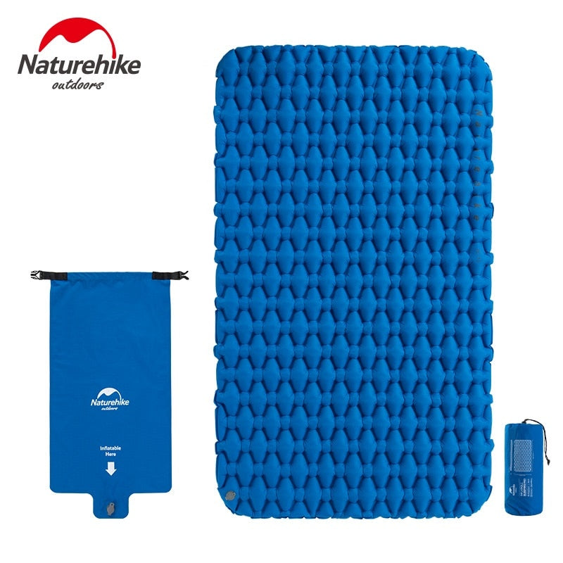 Naturehike double person 2 man camping mat air mattress nature hike sleeping pad tent bed with air bag lightweight &portable