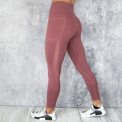 Pocket Solid Sport Yoga Pants