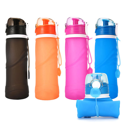 Foldable Leak Proof Silicone Water Bottle