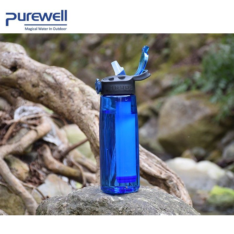 Blue water filter with kettle