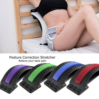 1PC Back Stretch Equipment Magic Stretcher Fitness Lumbar Massager Relaxation Spine Pain Relief Posture Corrector