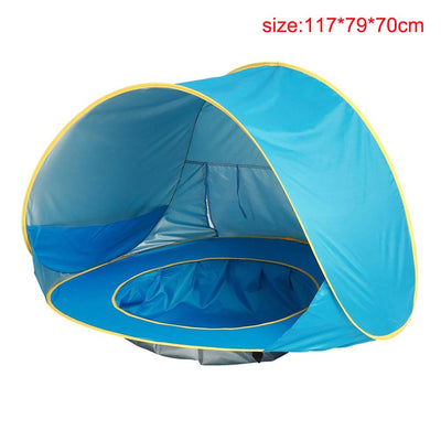 Kid Outdoor Camping Sunshade Baby Beach Tent Children Waterproof Pop Up sun Awning Tent BeachUV-protecting Sunshelter with Pool
