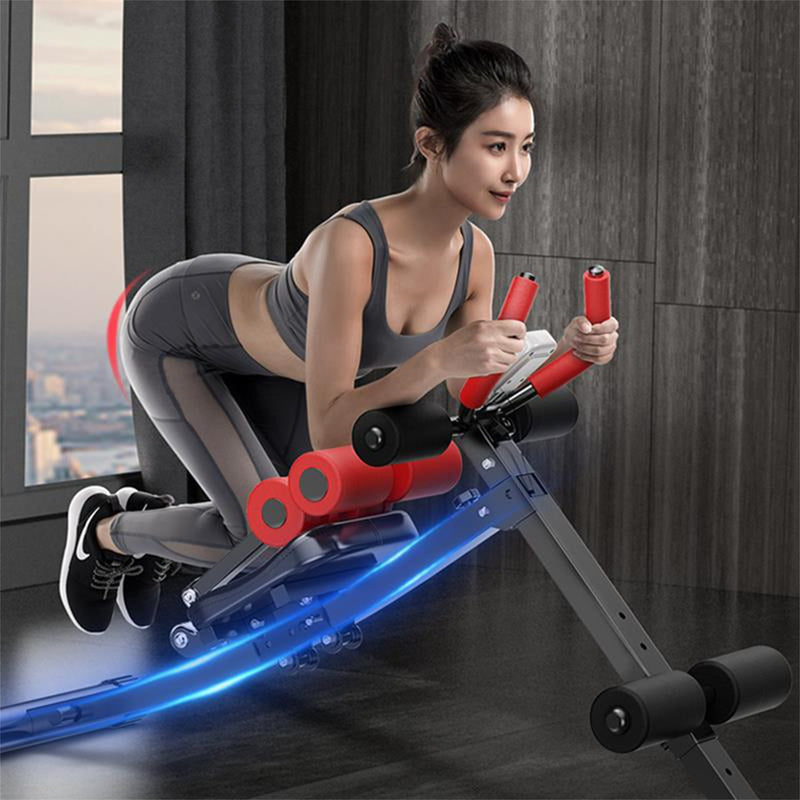 Multifunction 4 Levers Adjustable Bench Sit Up Abdominal Trainer Exercise Bench Home Gym Fitness