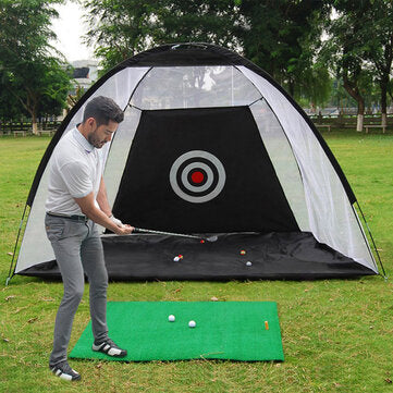 10FT/7FT Golf Net Training Aid Hitting Practice Lawn Driving Net Golf Training Net - United Kingdom Only