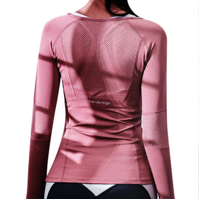 Women's Sports Wear For Fitness Running Jogging Seamless Long Sleeve Gym Woman Sport Shirt Yoga Top Female Workout Tops T-shirt