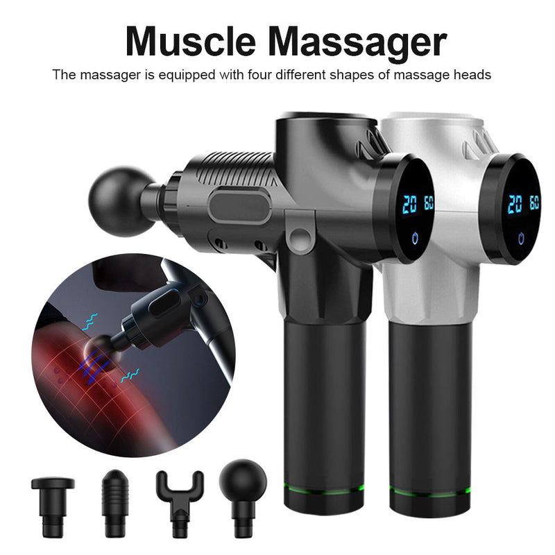 1200-3300r/min Electric Muscle Massage Gun Deep Tissue Massager Therapy Gun Exercising Muscle Pain Relief Body Shaping With Bag