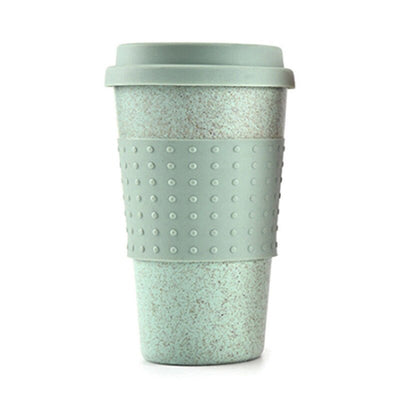 Travel Portable Pink Blue Green Peas Thermally Insulated Tea Mug