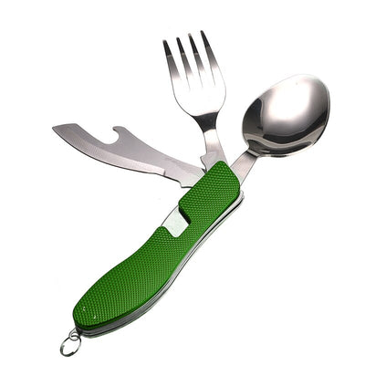 4 in 1 Outdoor Tableware Set Fork/Spoon/Knife/Bottle Opener