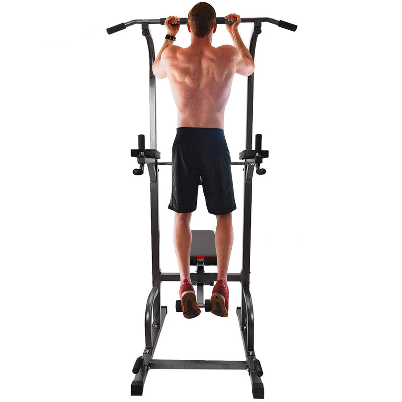 Workout Dip Station Sit Up Bench Adjusting Height Home  Gym Pull Up Dip Station