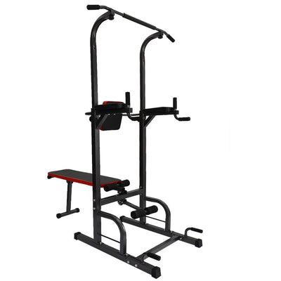 Workout Dip Station Sit Up Bench Adjusting Height Home  Gym Pull Up Dip Station