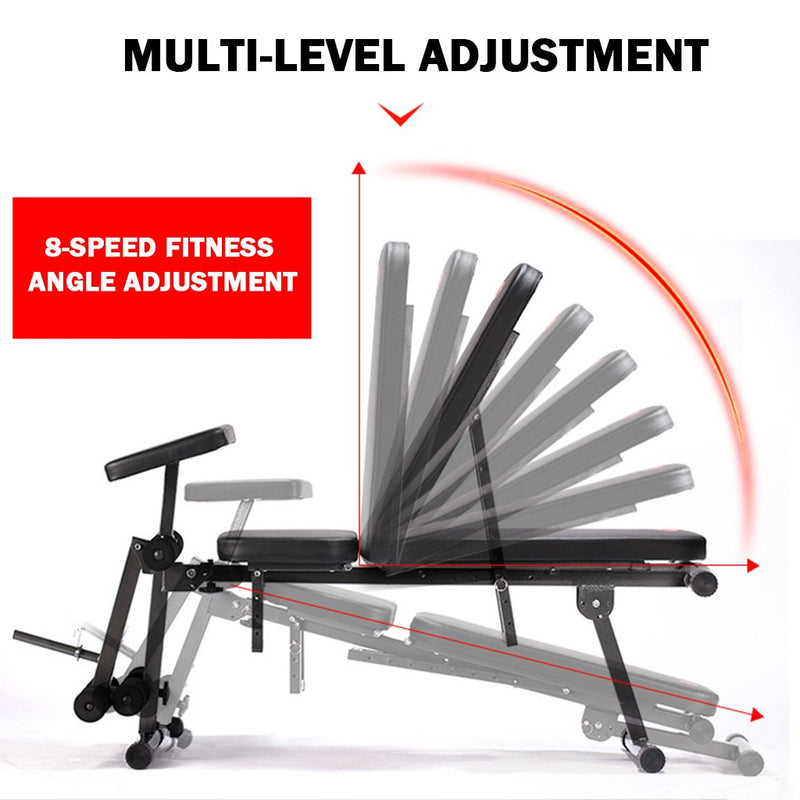 Adjustable Weight Bench Barbell Lifting Workout Fitness Incline