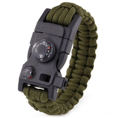 15 In 1 Paracord Survival Bracelet Multi-function Military Emergency Camping Rescue EDC Bracelets Escape Tactics Wrist Strap