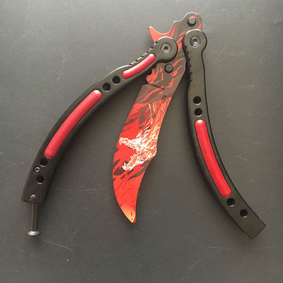 Not Edged Doppler Phase Butterfly Knife