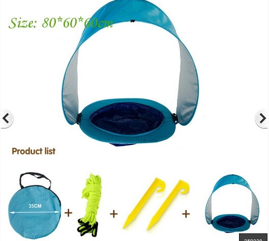 Kid Outdoor Camping Sunshade Baby Beach Tent Children Waterproof Pop Up sun Awning Tent BeachUV-protecting Sunshelter with Pool
