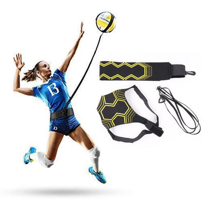 Volleyball Training Equipment Aid great trainer for solo practice of serving tosses Returns ball Adjustable cord waist length