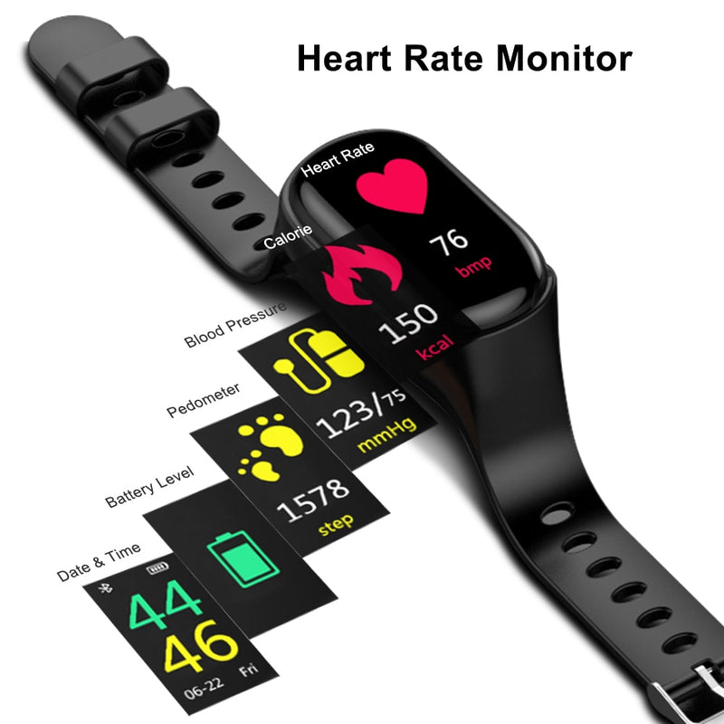 Bluetooth  Headphones Smart Watch with Heart Rate Monitor