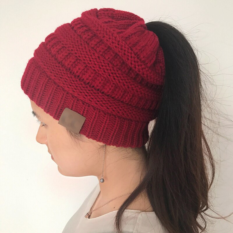 Warm ponytail beanie "Celine"