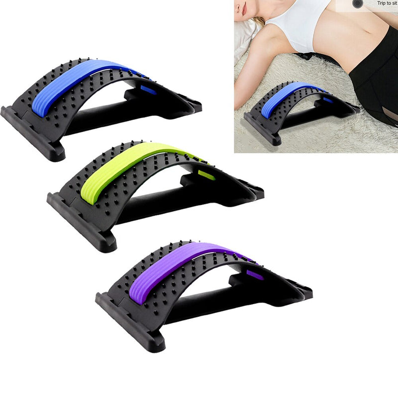 Back Stretch Equipment Massager Magic Stretcher Fitness Lumbar Support Relaxation Spine Pain Relief