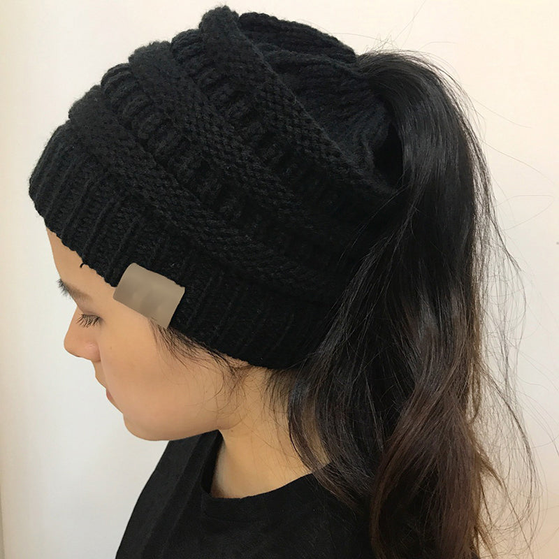 Warm ponytail beanie "Celine"