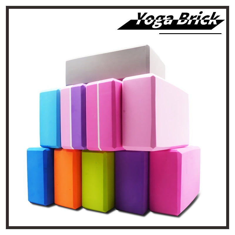 16 Colors Pilates EVA Yoga Block Brick Sports Exercise Gym Foam Workout Stretching Aid Body Shaping Health Training for women S